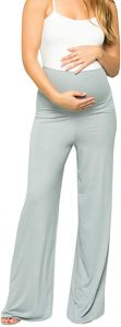 My Bump Women's Maternity Casual Bohemian Damask Palazzo Pants