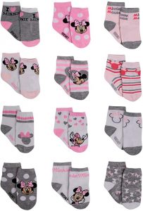 Disney Baby Girls Minnie Mouse Charachter Design Socks