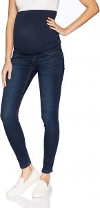 Women's Maternity Indigo Blue French Terry Secret Fit Belly Denim 