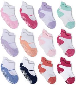  ZAPLES Baby Girls Non Slip Grip Ankle Socks