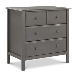 DURABILITY: 4 spacious drawers that can hold all the adorable baby clothes, blanket, and more. We've built this dresser with features like thicker drawer bottoms to make it sturdier and long-lasting VERSATILE DESIGN: Changing station now. Big kid dresser later! This dresser is designed so that you can add a DaVinci changing tray (#M0219) to use as a convenient changing station during the baby years SMOOTH GLIDE: Euro drawer glides make opening the drawers easy even when your hands are full with your baby FOR YOUR BABY'S SAFETY: Say goodbye to toxic chemicals! Finished in a non-toxic multi-step painting process and lead and phthalate safe. Rest assured knowing it exceeds ASTM International and U.S. CPSC safety standards. Stop mechanism and anti-tip kit included for additional safety ROUNDED WOODEN KNOBS: This dresser features stylish, wooden knobs that are rounded to prevent injuries when your baby starts crawling and walking around; EASY ASSEMBLY: We've done the hardest part for you! Drawer glides come pre-assembled so that you can put your dresser together more quickly and start enjoying your nursery sooner