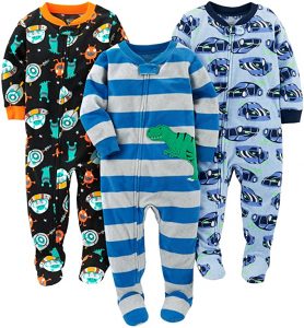 Simple Joys by Carter's Loose Fit Fleece Footed Pajamas