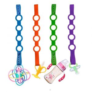 Stretchable Silicone Pacifier Clips Baby Toddler Bottle Toy Harness 