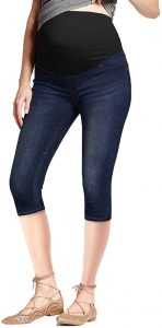 Hybrid & Company Women's Skinny Maternity Jeans, Capri